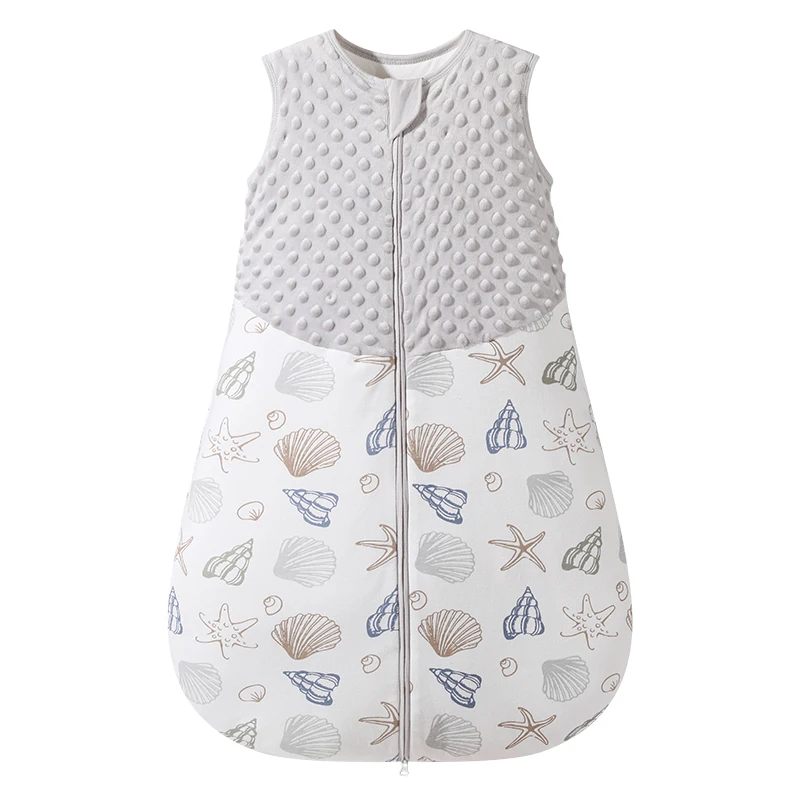 Baby Sleeping Bag 1.5Tog Soft Cartoon Print Vest Sleep Sack For 0-2 Years Newborn Infant Sleepsack