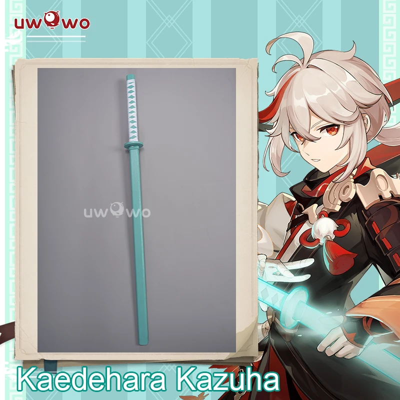 

In Stock UWOWO Kazuha Cosplay Wooden Sword Weapons Blade Knife Weapon Game Genshin Impact Weapons Kaedehara Kazuha Cosplay Props