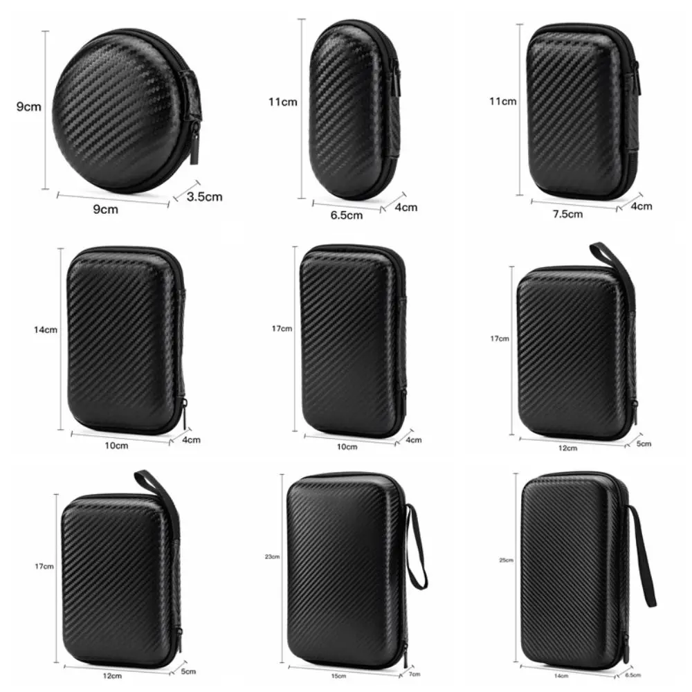 Dust-proof Headphones Carrying Case Waterproof Shockproof Earphone Storage Bag Soft Flannelette Lining Lightweight 3C Digital