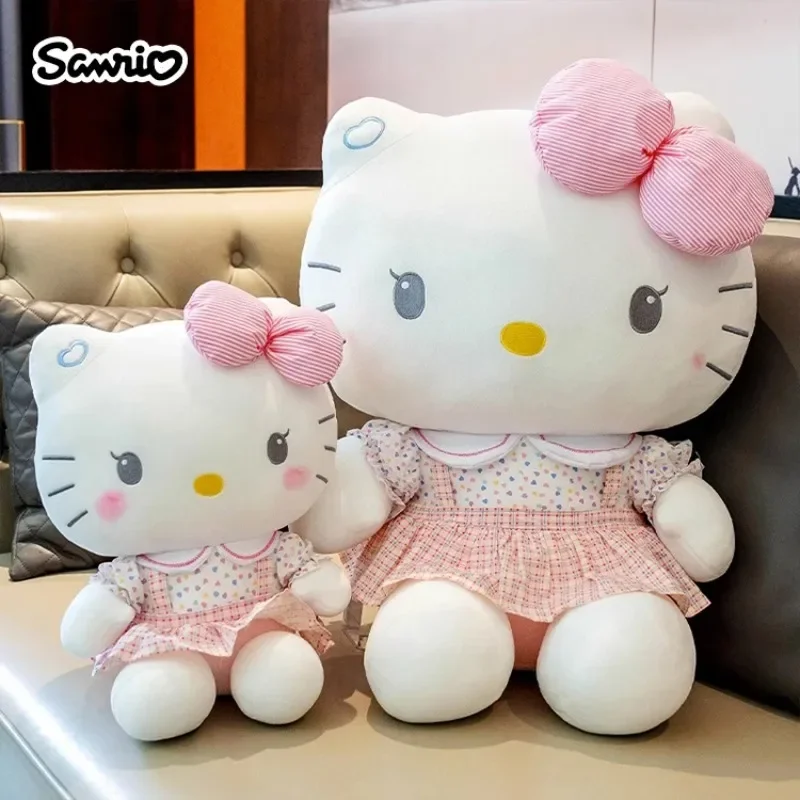 Sanrio Hello Kitty Anime Kuromi Melody Cartoon Cute Plush Stuffed Toys Soft Pillow Plushies Keyring Doll Birthday Gifts For Girl