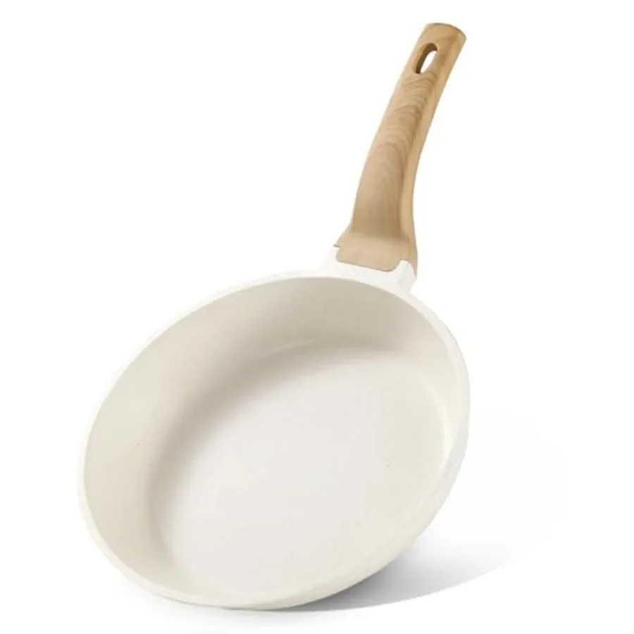 

Non Stick Frying Pan Skillet, Omelet Pan, Healthy Non Toxic Granite Chef Pan, Induction Compatible Egg Frying Pan with Heat-Res
