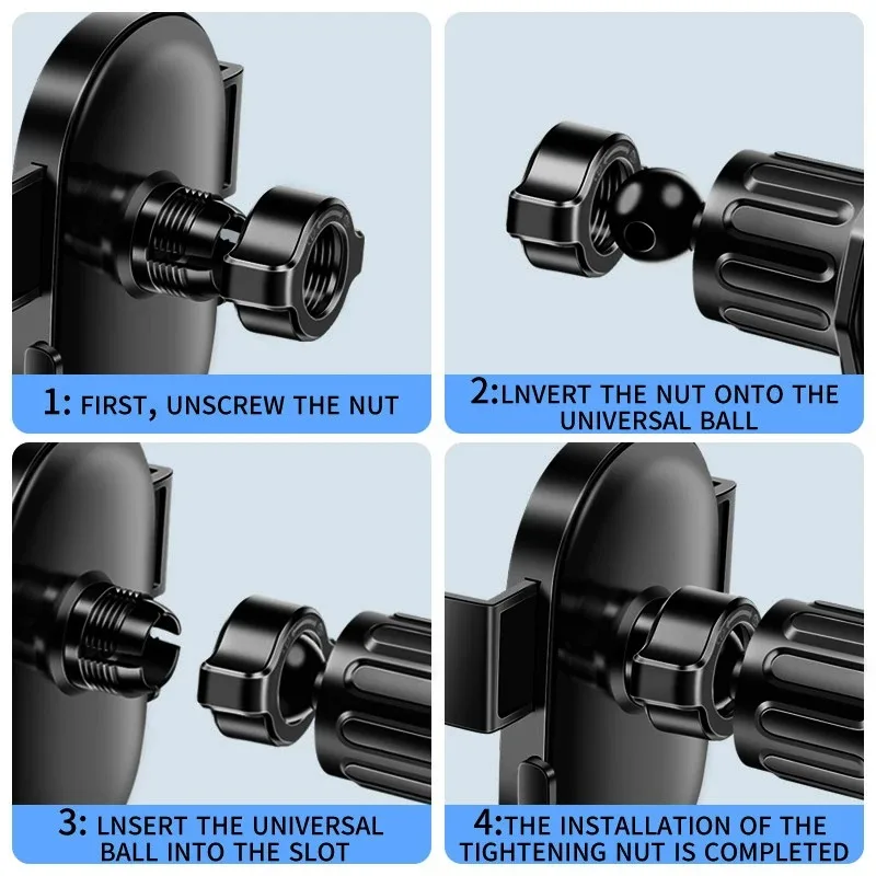 Lcars Car Phone Holder, Universal Gravity Mount for Vehicles, Anti-Shake Vacuum Suction Cup Adhesive Reinforced Holder, Dedicated Phone Holder for Dashboard Navigation and Entertainment, Suitable for Smartphones