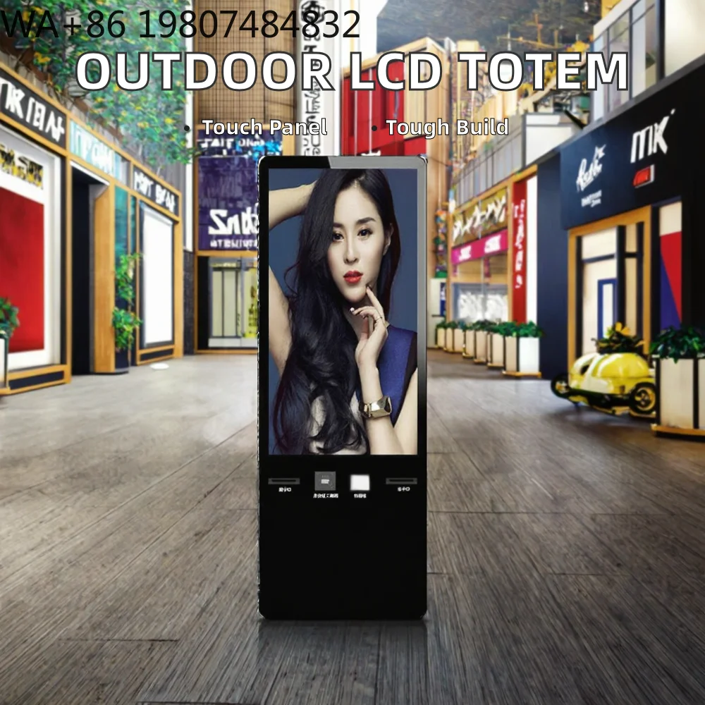 Customized Large Outdoor IP65 Dustproof Waterproof LCD Kiosk Display, OEM Digital Signage with SDK Aliexpress