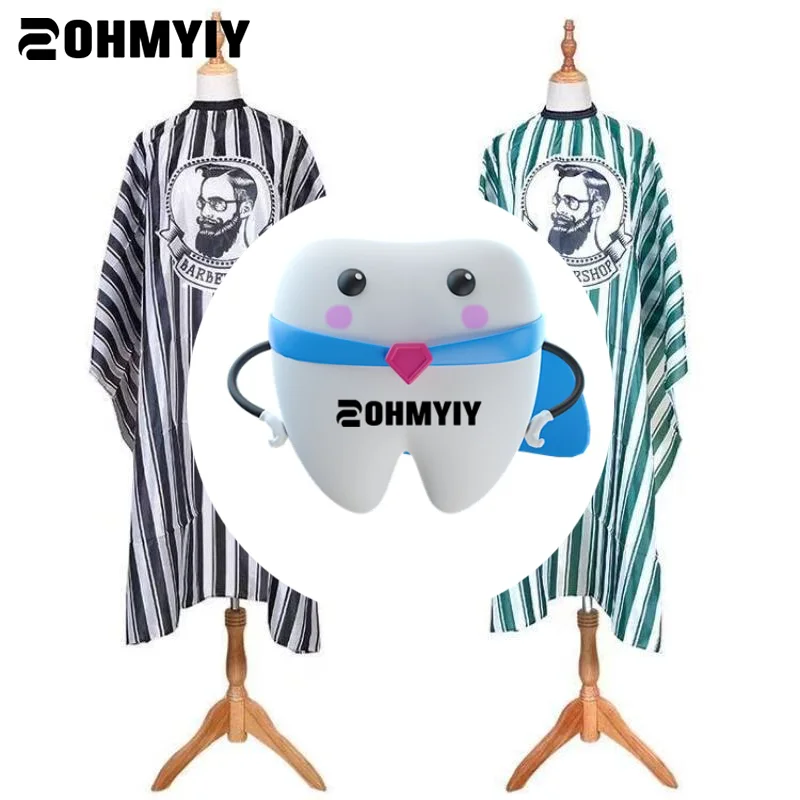 YProfessional Retro Stripes Hairdressing Bibs Comfortable Non-Stick Hair Baking Apron Breathable Hairdressing Supplies