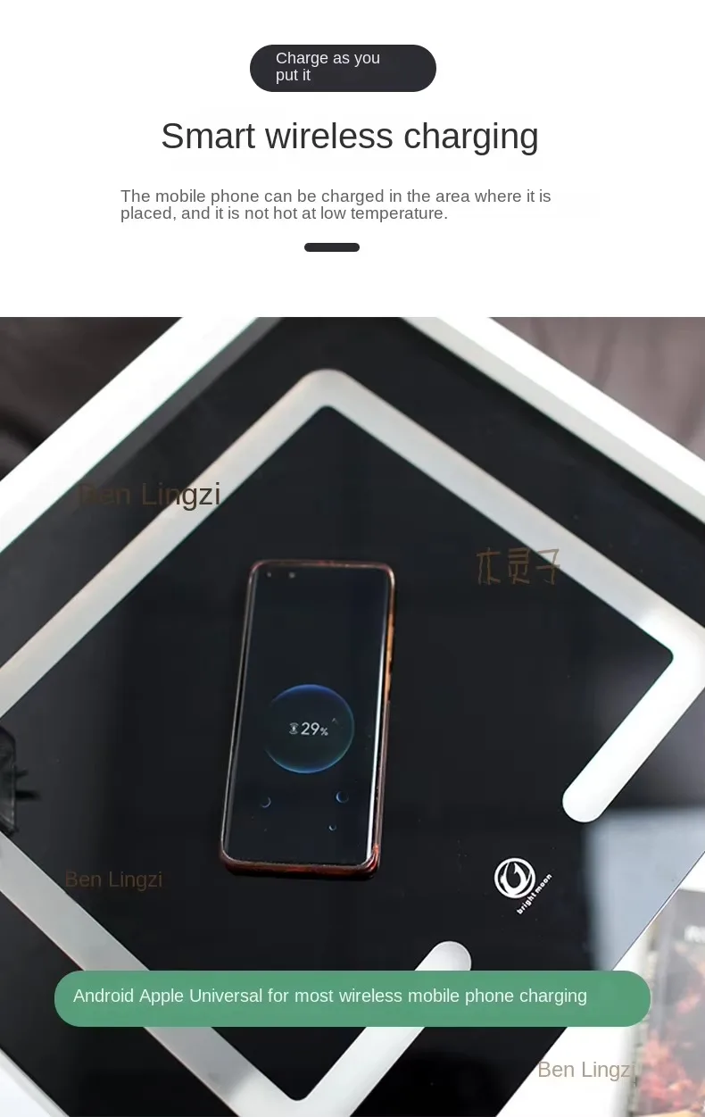 Any Size Custom Aluminum Alloy Smart Nightstand Eco Honeycomb Aluminum Structure Bedroom Wireless Charging Simple Storage Cabine