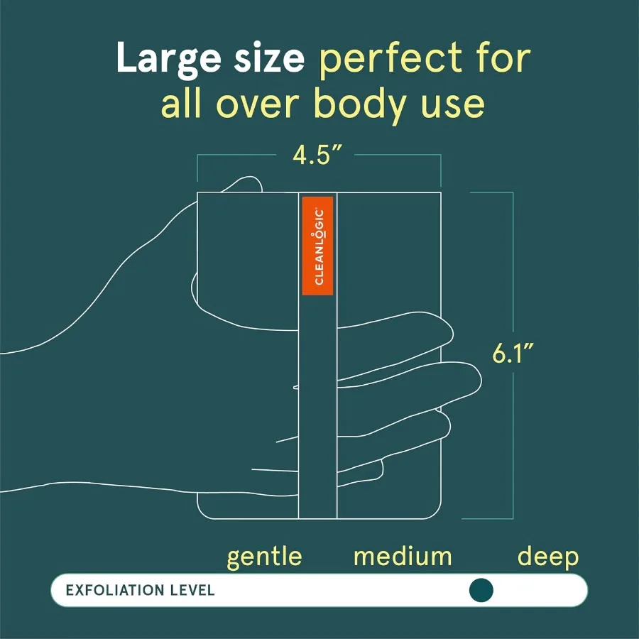 Cleanlogic Sport Exfoliërende Body Scrubber Grote Exfoliator Tool voor Atleten Dagelijkse Huidverzorging Routine voor Gladde Schone Huid Asso