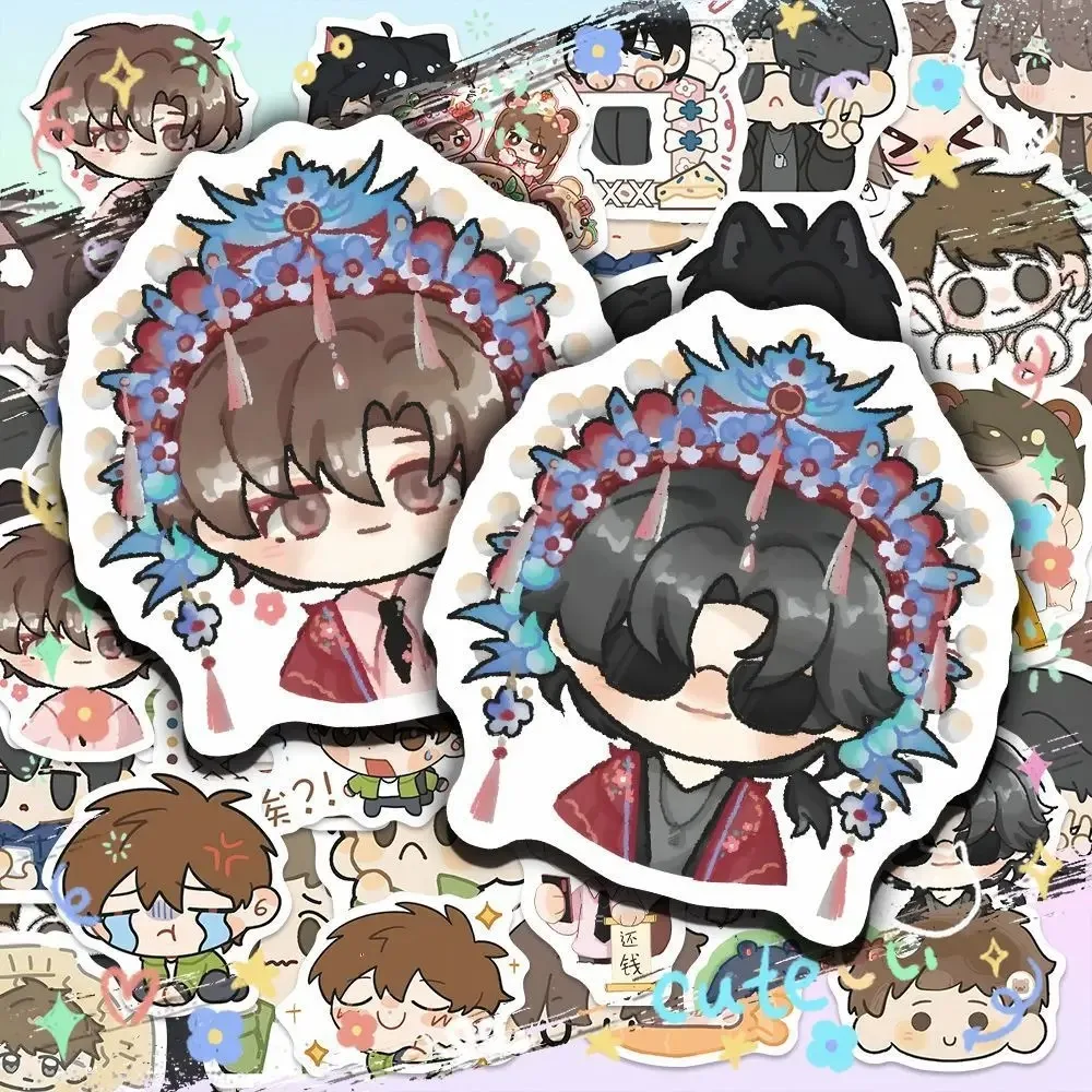 92 pçs anime romance dos desenhos animados bonito q edição adesivos decorativos caso de telefone desktop bicicleta skate computador copo água capacete