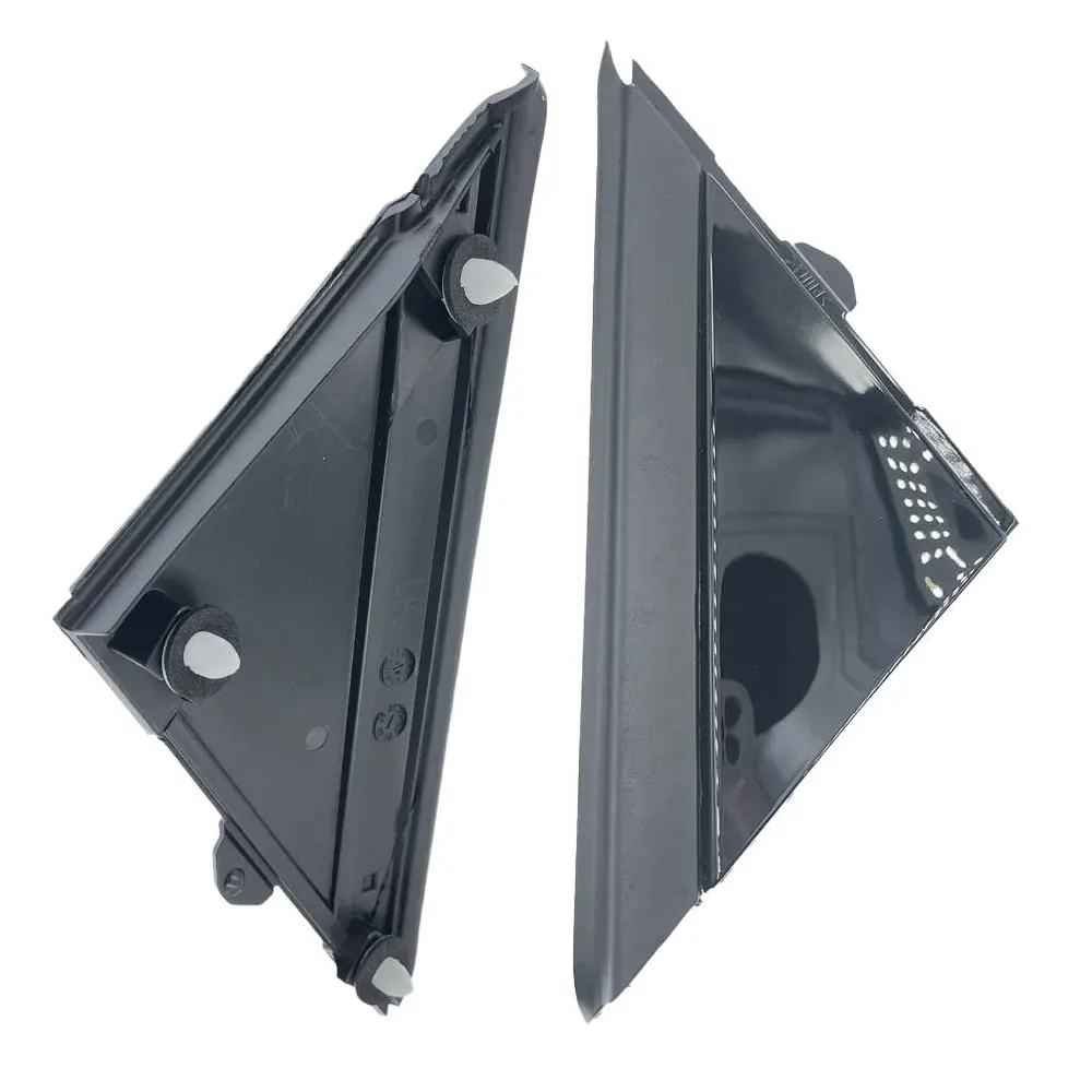 Para FIAT 500 2012-2017 puerta izquierda derecha espejo cubierta de bandera moldura cubierta triangular negro brillante