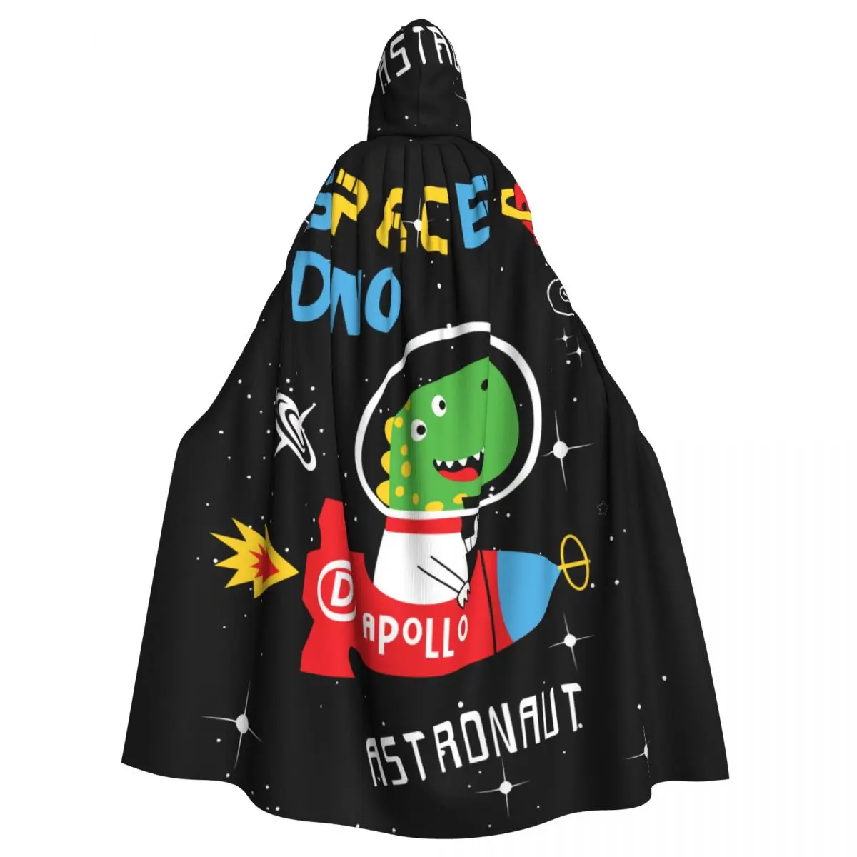 

Hooded Cloak Polyester Unisex Witch Cape Costume Accessory Cartoon Space Dinosaur Elf Purim