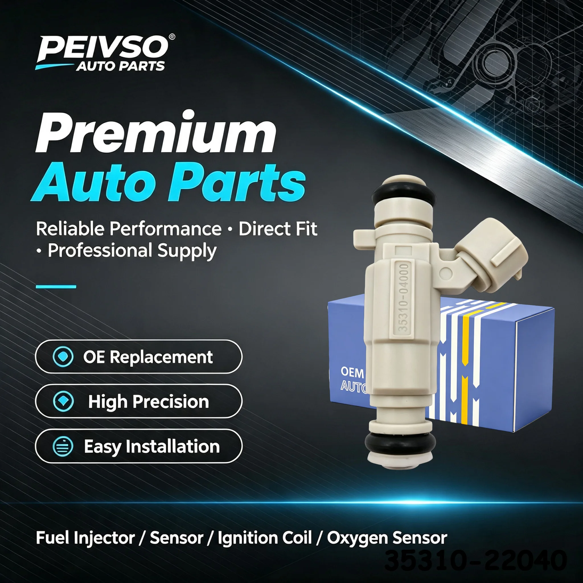 PEIVOS 4pcs/lot Fuel Injector Nozzle 35310-04000 Fit For Hyundai i10 2016 Kia Picanto Mk2 1.0L 3531004000 35310 04000