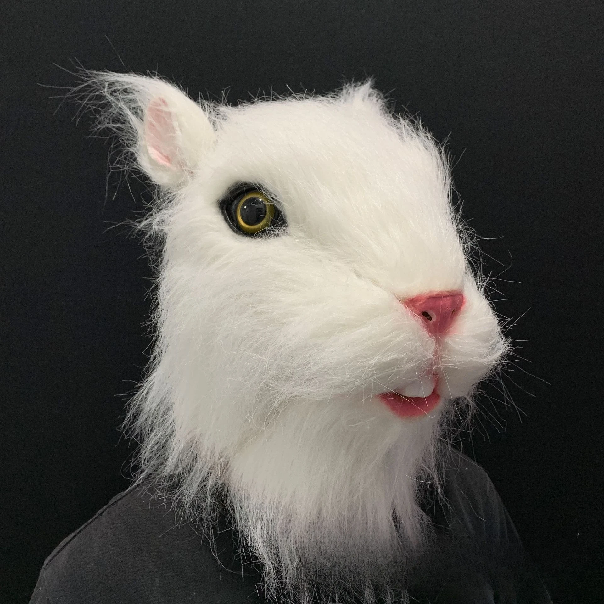 Furry Latex Animal Head Mask Simulation Cat Squirrel Mouse Shape Adult Halloween Cosplay Costume Party Dress‑up Prop