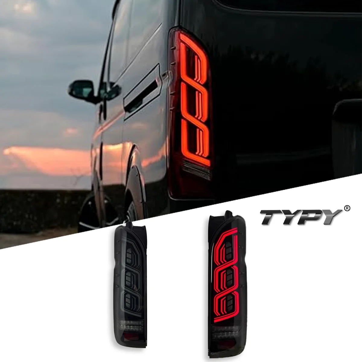 

Автомобиль TYPY для Toyota Hiace 2005-2018, обновление фар, модифицированная для нового DRL, динамический указатель поворота, светодиодная фара, автоаксессуары