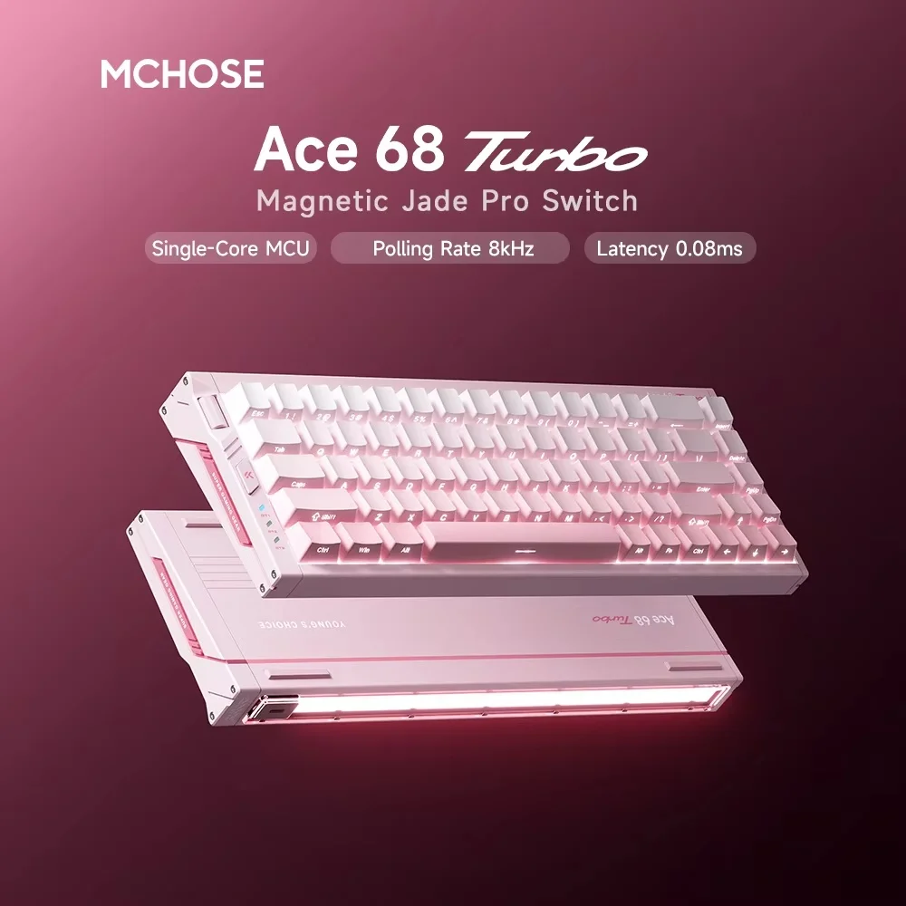 マッサジ器 MCHOSE Ace68 Turbo RGB ゲーミングキーボード 68キー 磁気スイッチ