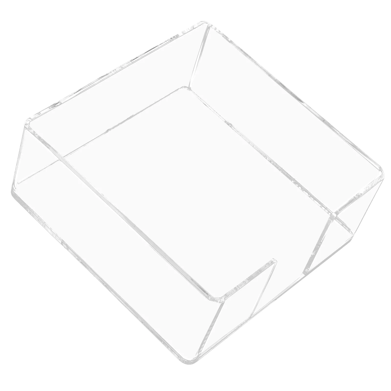 Square Tissue Box Holder Napkin Holders For Paper Napkins Plaid Tabletop Rack Storage Acrylic Cloth Car