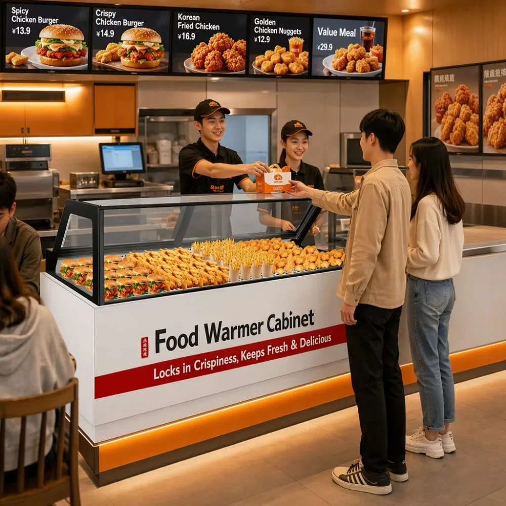 Heated Pastry Display Case Warming Countertop Food Warmer Cafe Bakery Restaurant Hotel Buffet Showcase