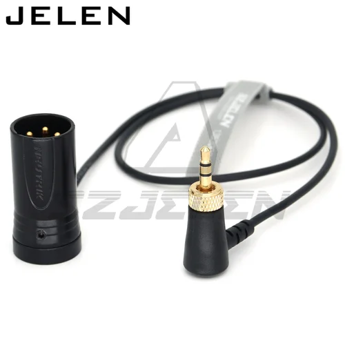 Imagen 2 del producto Codo de Audio con bloqueo para Sennheiser, cable de audio de retorno de auriculares Sony D11, perfil bajo XLR NEUTRIK, 3 pines XLR macho a 3,5