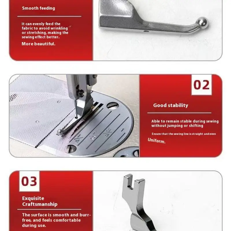 1 قطعة فستان الزفاف موضة النسيج حبة خالية ثابتة قطعة قدم الضغط في ماكينة الخياطة Sy-236 فستان الزفاف الكرة النسيج خاص قطعة قدم الضغط في ماكينة الخياطة