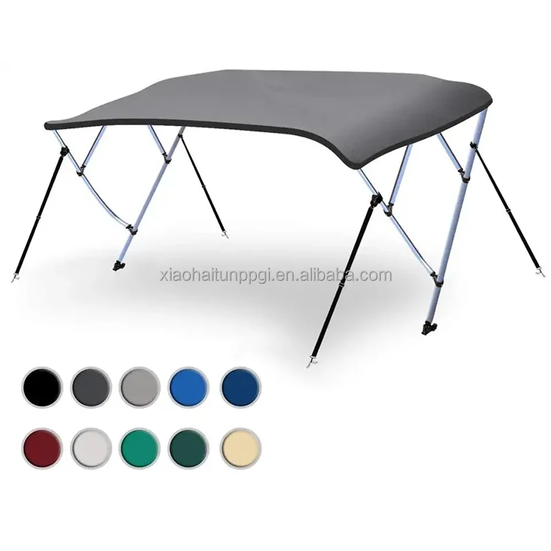 Plastic High Quality Durable Pontoon Bimini Top Boat Canopy Universal Fitting Aluminum Customized Logo White 1 Set Contact Us