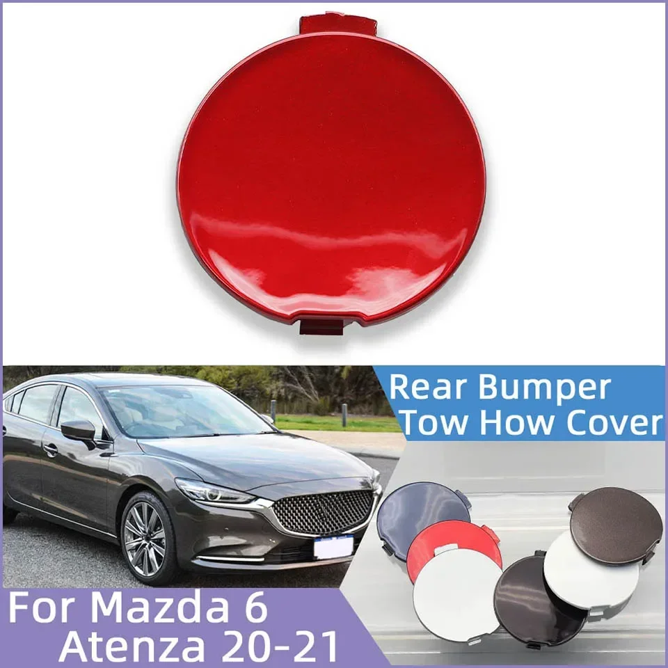 Gancho de remolque de parachoques trasero, tapa de ojo para Mazda 6 Atenza Sedan 2020-2021, accesorios de coche, gancho de remolque, tapa de