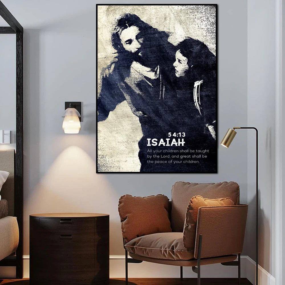 

Abstract Jesus Poster Religion Wall Art Canvas Painting Print Bible Verse Isaiah Picture Living Room Bedroom Home Decor Cuadros