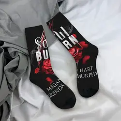 Women Men Socks Soul Burn Metal band Stockings Spring Modern Comfortable Socks Graphic Cycling Anti Skid Socks