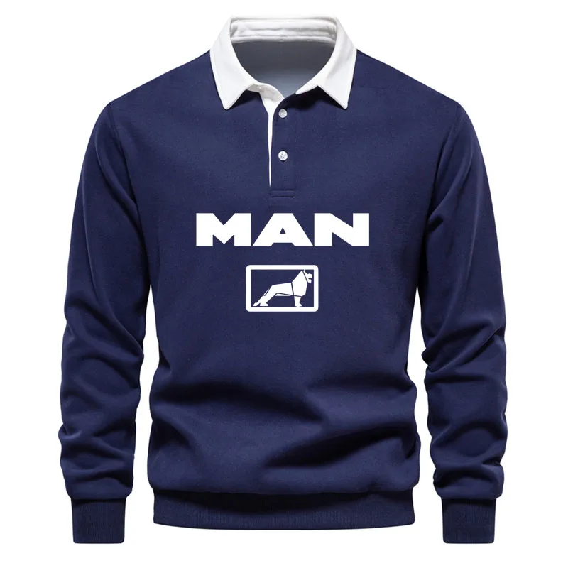 

2024 Sweatshirt men Hip hop street men's truck MAN printed polo hoodie top Harajuku leisure luxury loose European size hoodie