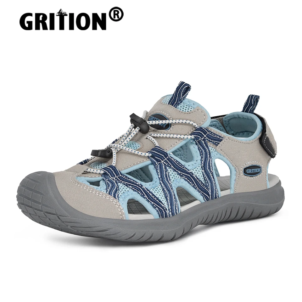 GRITION Women Outdoor Walking Sandals For Hiking Trekking Summer Ladies Sports Sandals Non-Slip 2022 New Design Durable 36-41