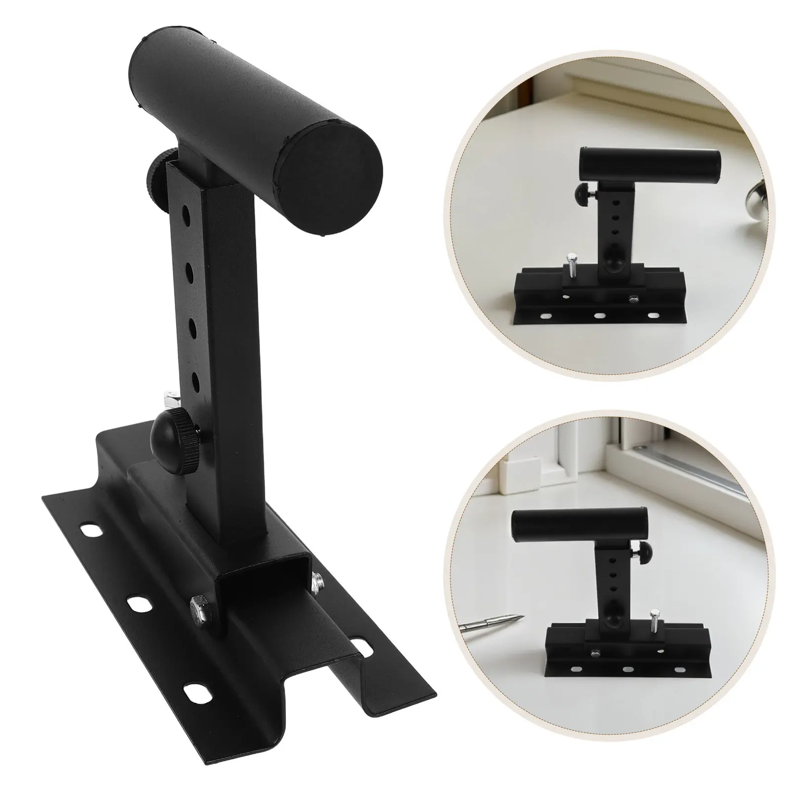 

Wall Mounted Speaker Bracket Heavy Duty Adjustable Metal Hanger Rack Black Rear Speaker Shelf Holder Support Up to 40Kg Studio
