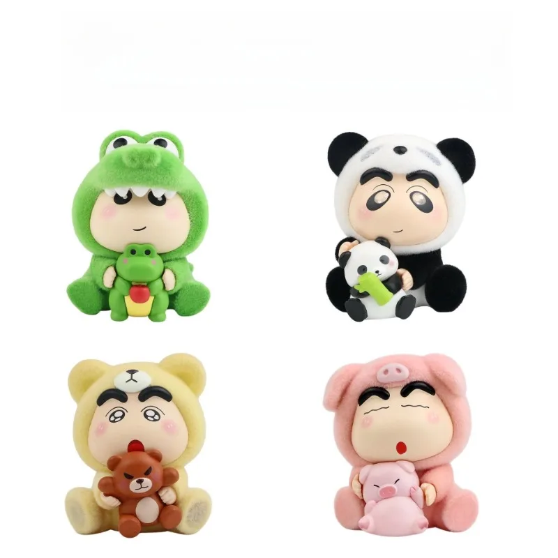 Nuevo Crayon Shin-chan Nohara Shinnosuke lindo modelo de mano de dibujos animados creativos yuanes secundarios anime muñeca del vecindario adornos de escritorio