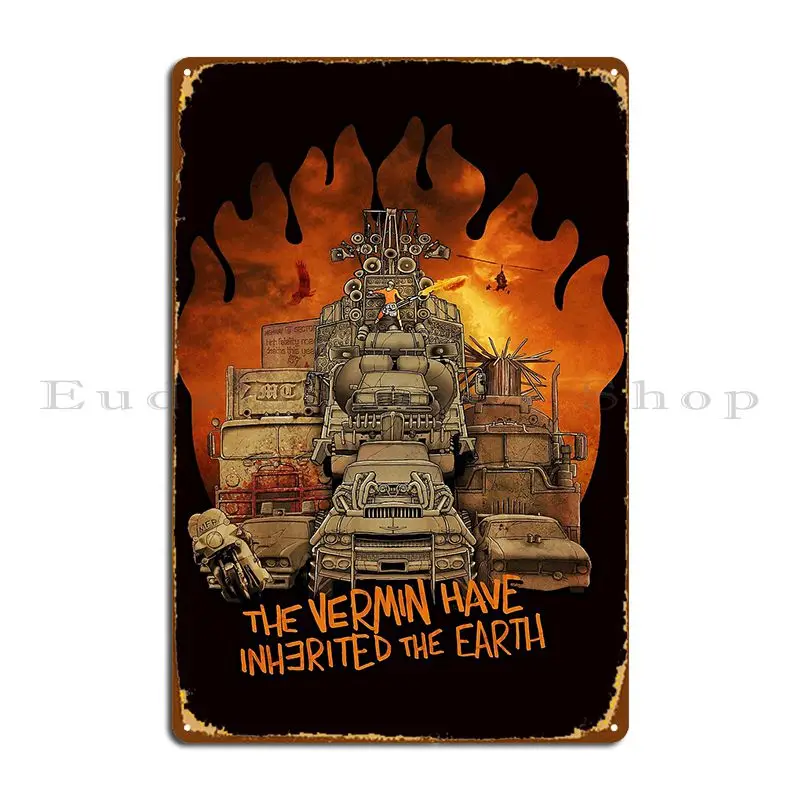 The Vermin Have Inherited The Earth Metal Plaque Club Vintage Customize Wall Decor Cinema Tin Sign Poster