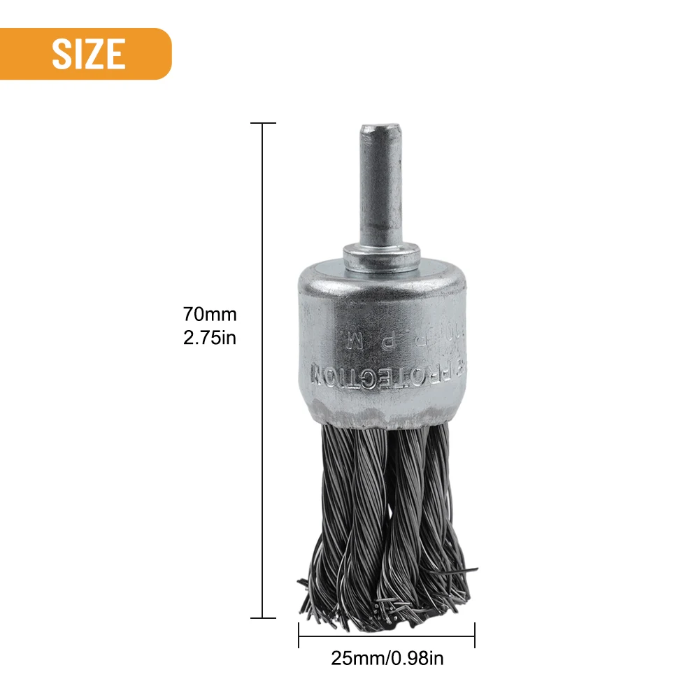Spazzola in filo di acciaio a nido d'ape rimozione della ruggine lucidatura carbonio per smerigliatrice utensili rotanti Tist Knot Wheel Drill Set di ruote a tazza aggraffata