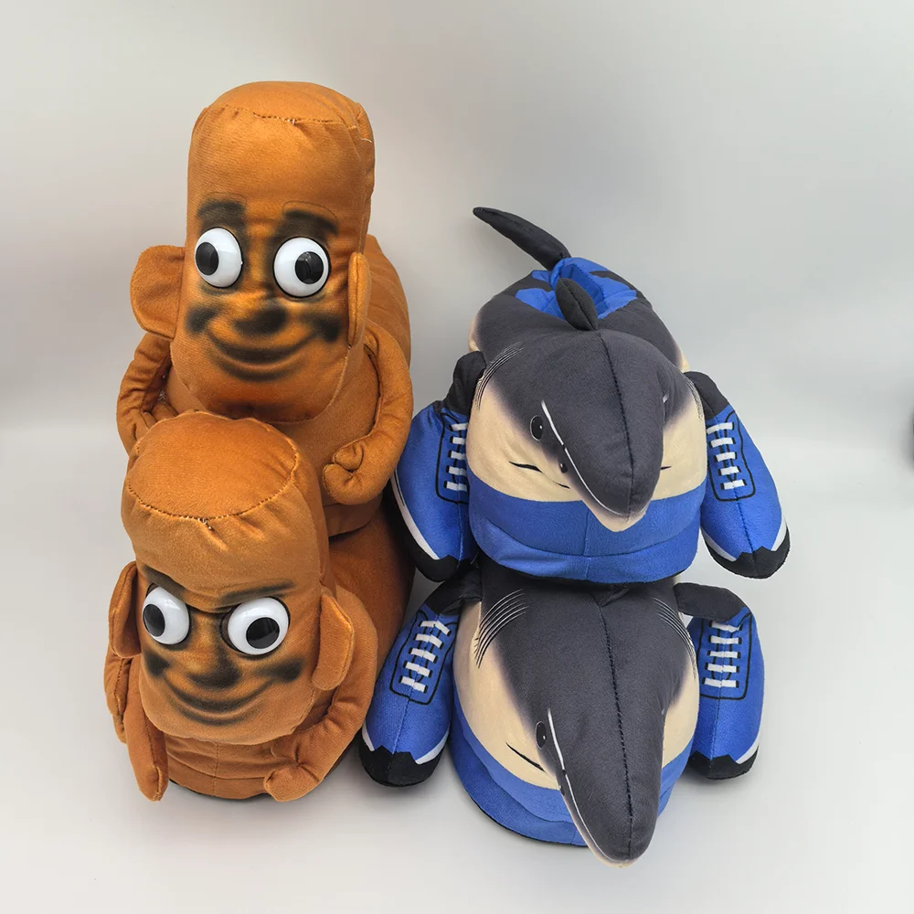 TreasuringU Tralalelo Tralala Plush Slippers Tungtungtung Italian Brainrot Plush Shoes Home Indoor Adult Children Soft Slippers