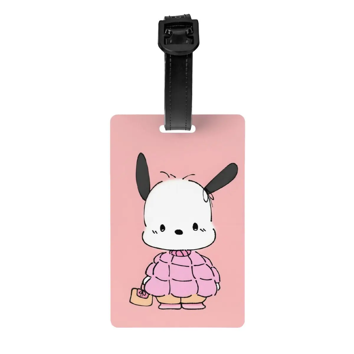 Багажная бирка в стиле аниме Pochacco с именной карточкой, конфиденциальная обложка, идентификационная этикетка для дорожной сумки, чемодана