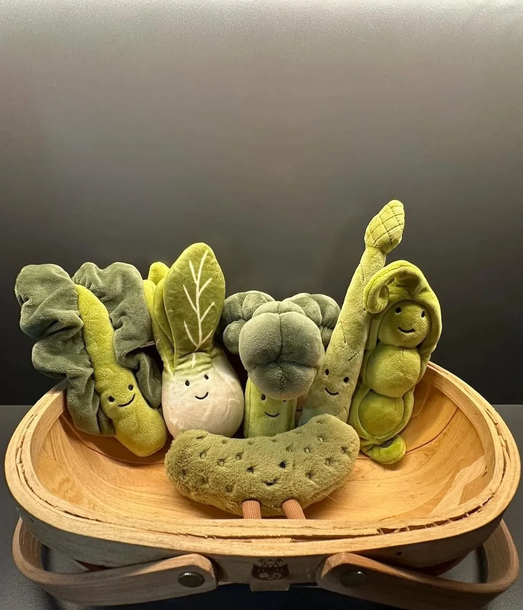 Green Pickle Plush Doll Vegetable Food Decorative Cushion Children's Birthday Gift Soft Small Plushie Toy for Kids