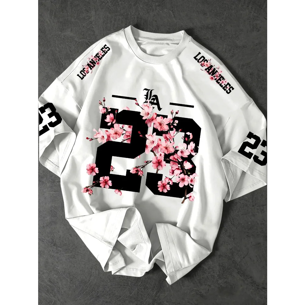 뉴 체리 블라썸 로스앤젤레스 23 그래픽 프린트 티셔츠 - Street Fashion Los Angeles 리뷰 및 가격