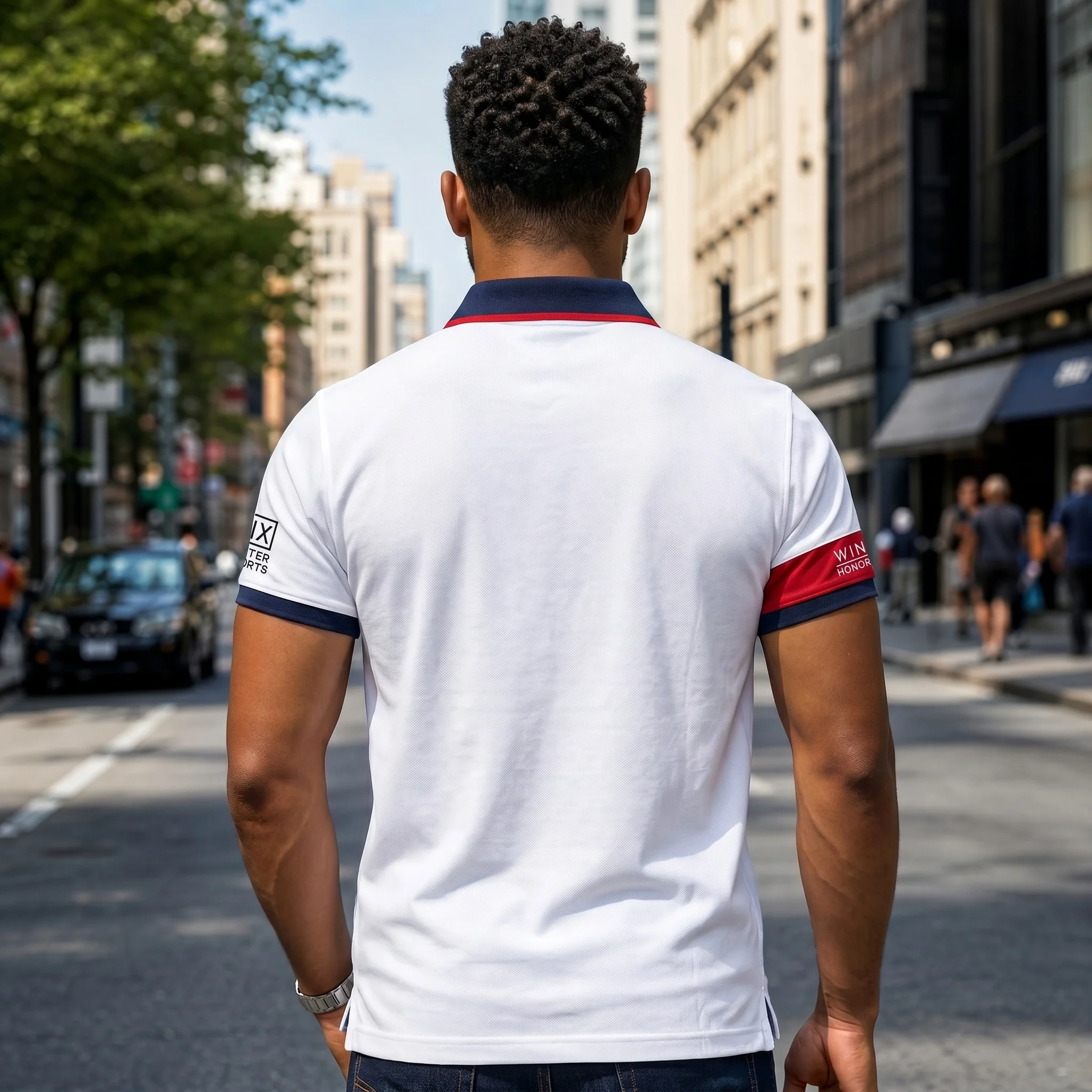 Men's Atlanta Embroidery Polo Shirt USA Designer Golf Collar Short-Sleeved Loose Fit Male