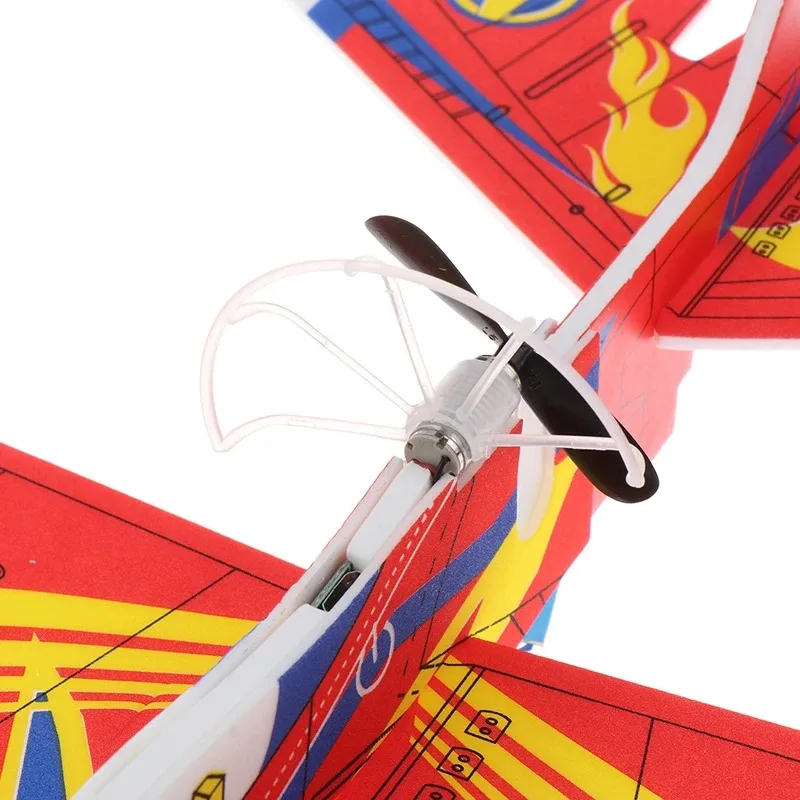 Electric Foam Glider Hand Launch Throwing Airplane with LED Light Automatic Flight Plane Model Outdoor Kids Toys Boys Gifts