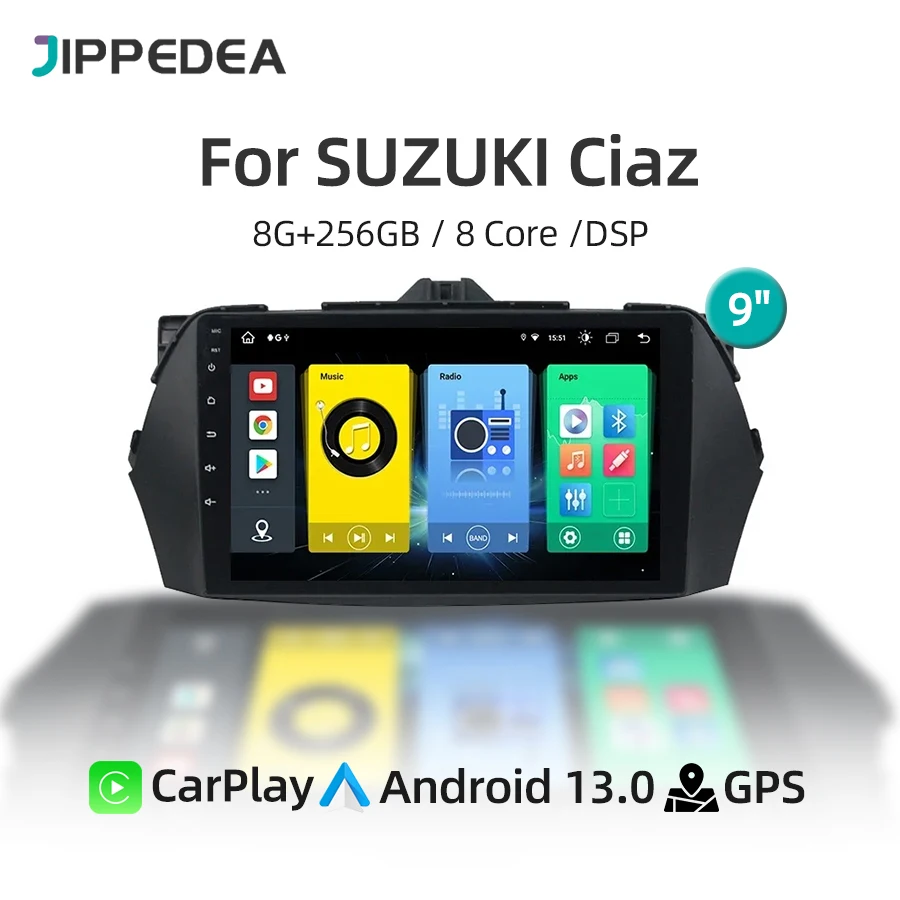 

Android 13,0 CarPlay GPS-навигация RDS DSP Авторадио для SUZUKI Ciaz 2013-2017 головное устройство 4G WiFi Bluetooth мультимедийный плеер