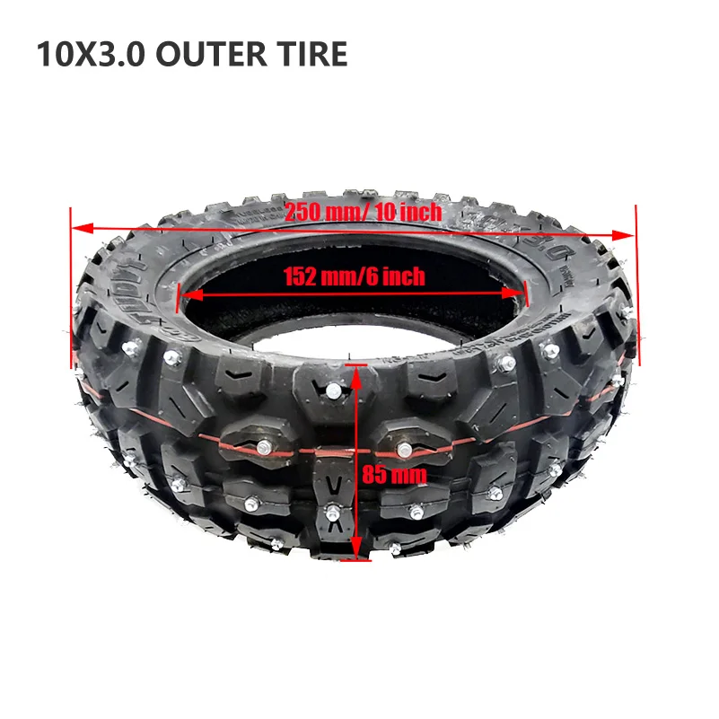 10 Inch Off Road Winter Snow Tire Inner Tube Inflatable Tyre for Speedual Grace  Zero X Kugoo M4 Pro  x3.0 255X80