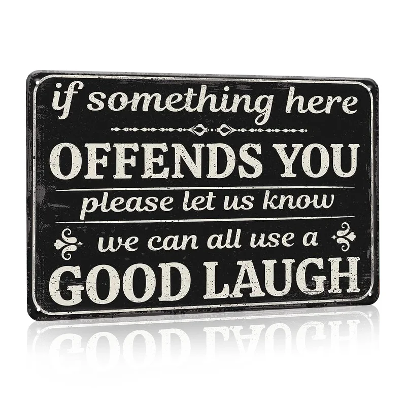 Humorous Retro Decorative Metal Sign, 