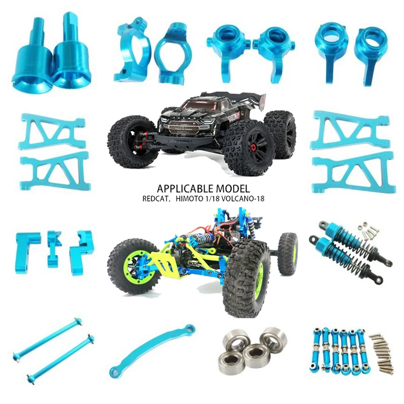 RCGOFOLLOW Himoto E18XBL E18 1/18 Upgrade Parts Aluminum Alloy For 1/18 Electric Off Road Buggy Truck RC Car Spino