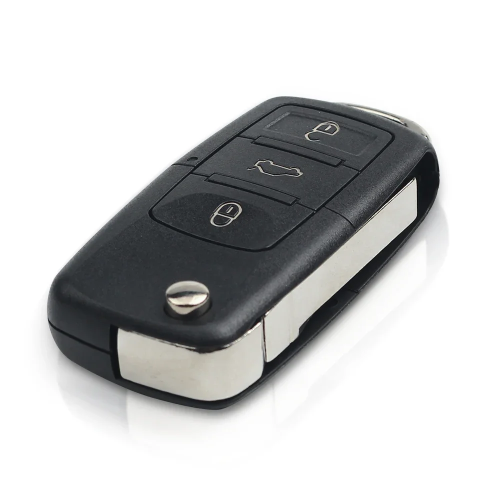 KEYYOU With Cutting Service 3 Buttons Remote Key For VW For VOLKSWAGEN CADDY EOS GOLF JETTA SIROCCO TIGUAN TOURAN HLO 1K0959753G