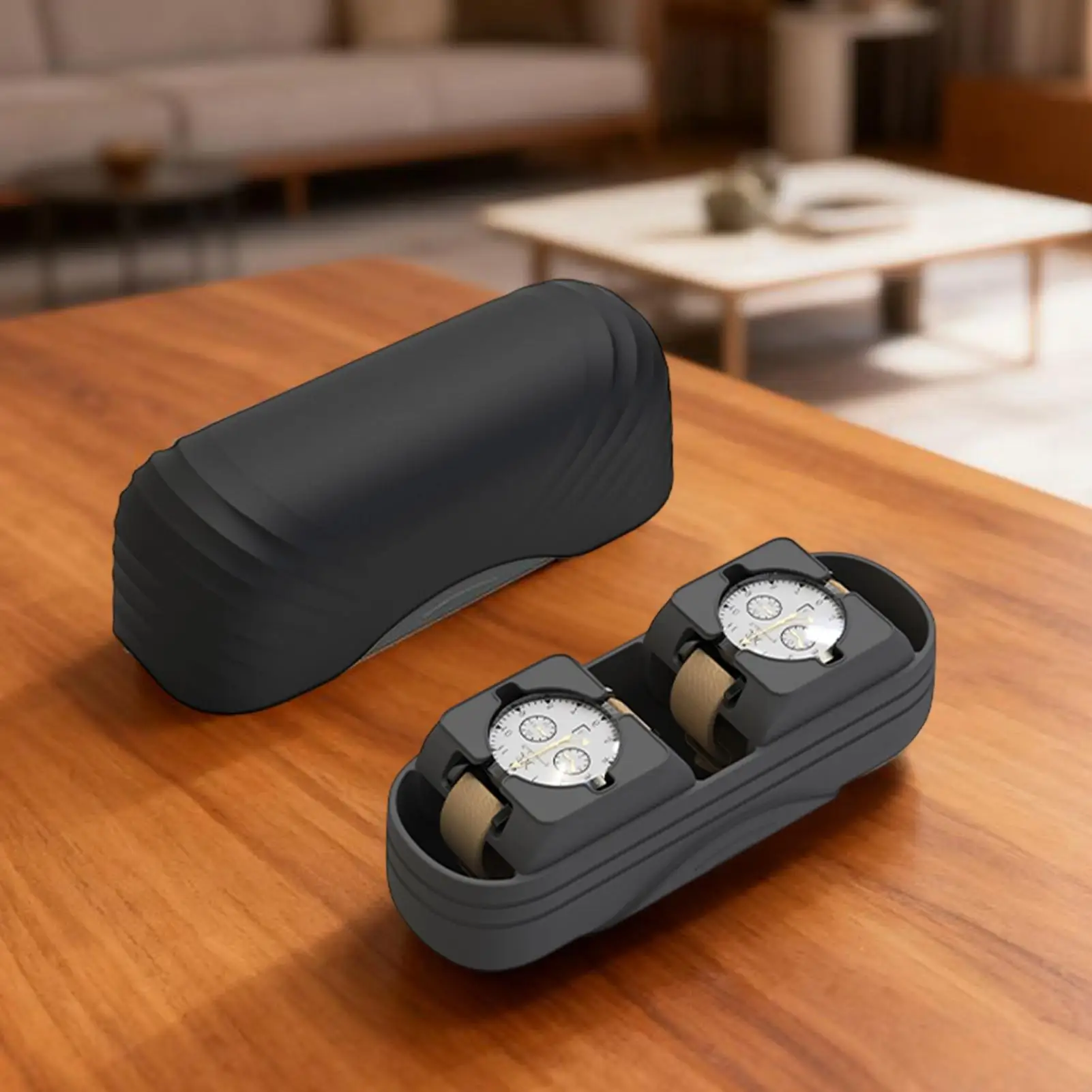 Silicone Watch Box Dust Proof Silicone Storage Pouch Watch Carrying Case For Men Family Friends Offices Hotel Outdoor Travel