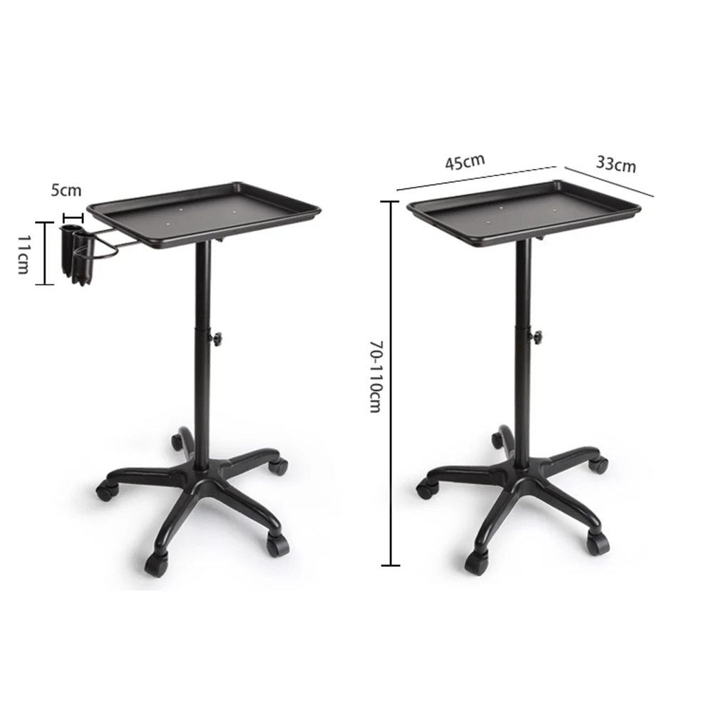 Salon Spa Beauty Tattoo Metall Sier Rolling Service Instrument Tablett