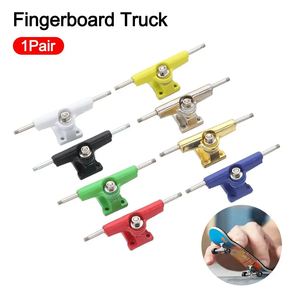 1Pair New With Nuts Fingerboard Truck Truck Bolts Toy Hobby Collectors Bearing Deck Brackets Model 32mm Finger Skateboard Parts