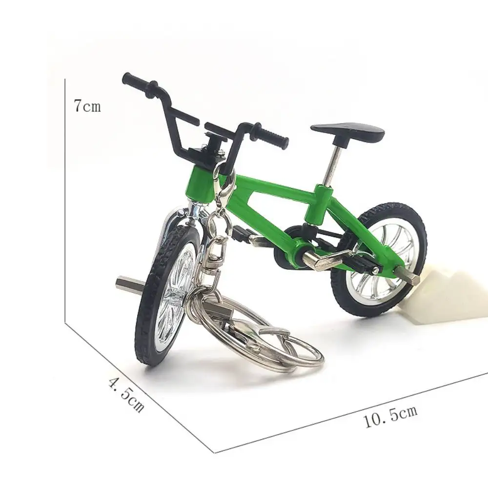 نموذج دراجة إصبع سبيكة إبداعية مع سلاسل المفاتيح نموذج دراجات جبلية صغيرة أنيقة للأطفال الأولاد هدايا الكبار على ظهره ديكور