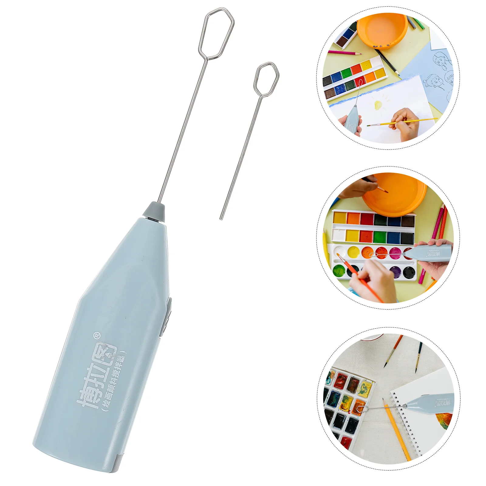 Paint Shaker Electric Pigment Mixer Toning Color Mixing Tool Epoxy Paints Handheld Blender Whisk Gouache Agitator