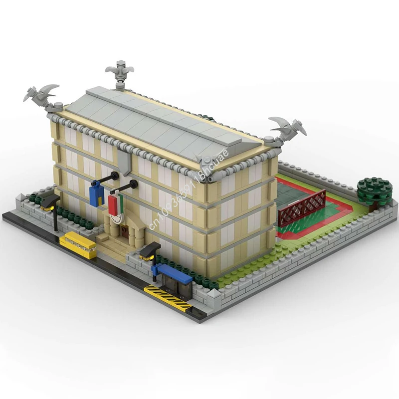 

1125 шт. MOC модульная школа 1 образовательная модель строительные блоки Рождественский подарок праздничный набор задач по убить времени