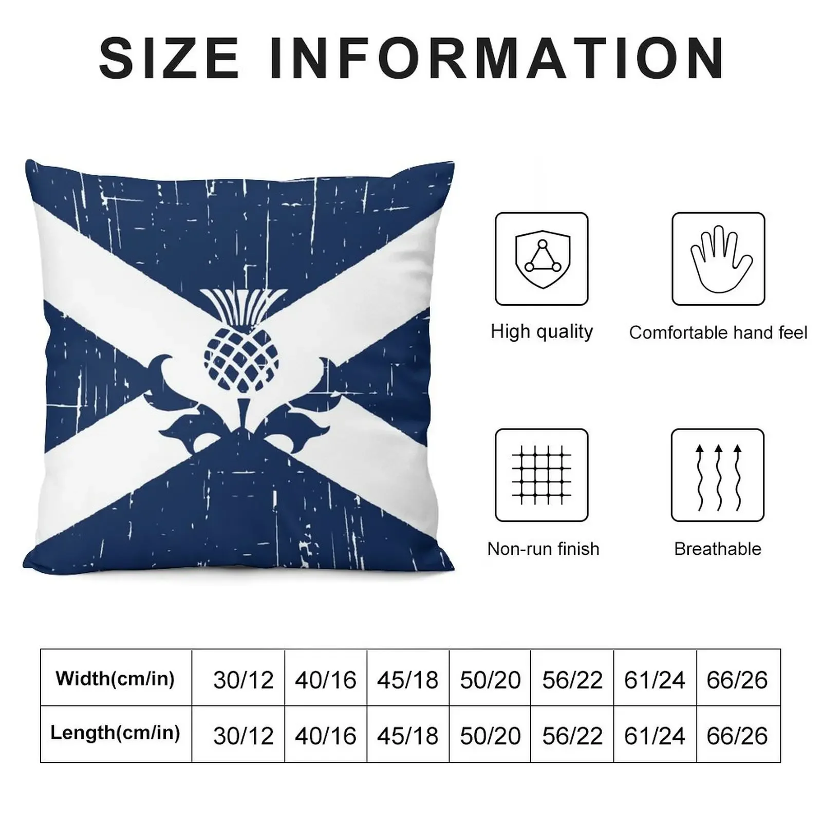 Saltire Scottish Flag and Scottish Thistle Throw Pillow Pillow Cover Pillowcases For Pillows pillow