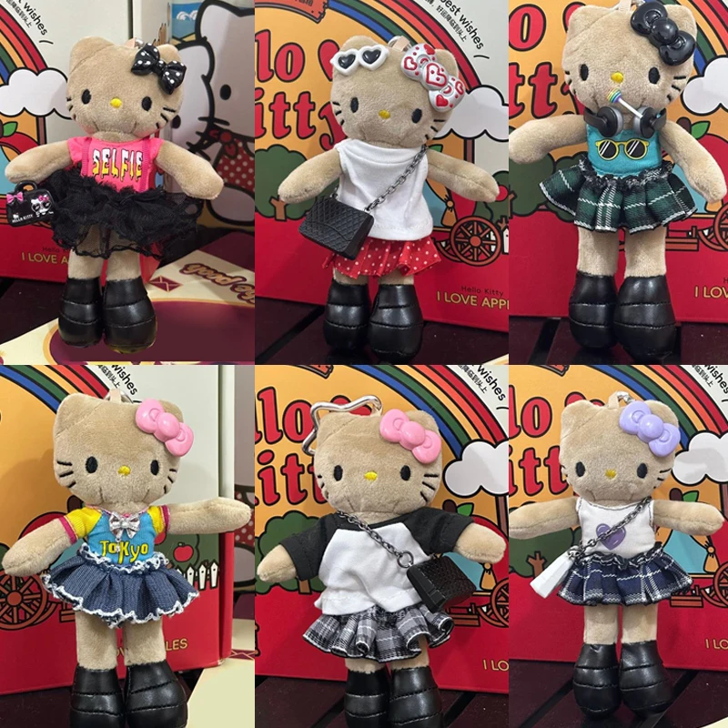 

Милая милая длинноногая плюшевая кукла Sanrio Hello Kitty, игрушка-брелок, подвеска KT Cat, рюкзак, подвесные украшения, девчачья сумка, декор, подарок